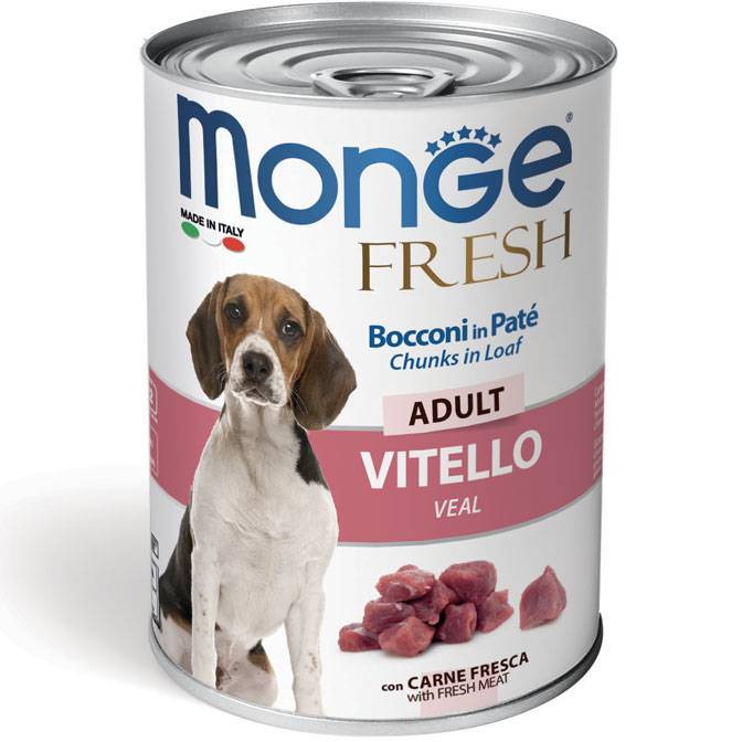 MONGE FRESH ADULTO  VITELLO  BOCCONI IN PATE