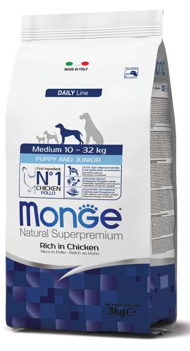 MONGE MEDIUM PUPPY&JUNIOR POLLO 3KG