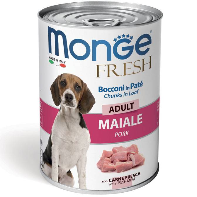 MONGE FRESH ADULTO  MAIALE  BOCCONI IN PATE