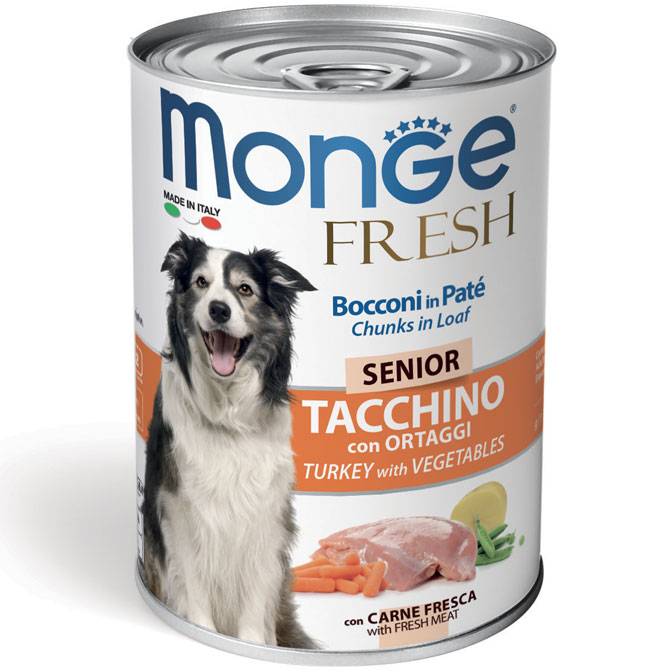 MONGE FRESH SENIOR TACCHINO E VERDURE  BOCCONI IN PATE