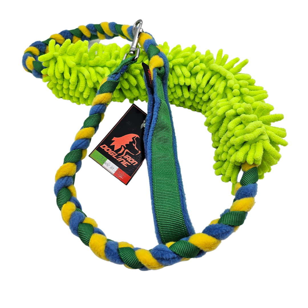 GUINZAGLIO TRECCIA IN PILE con MOP