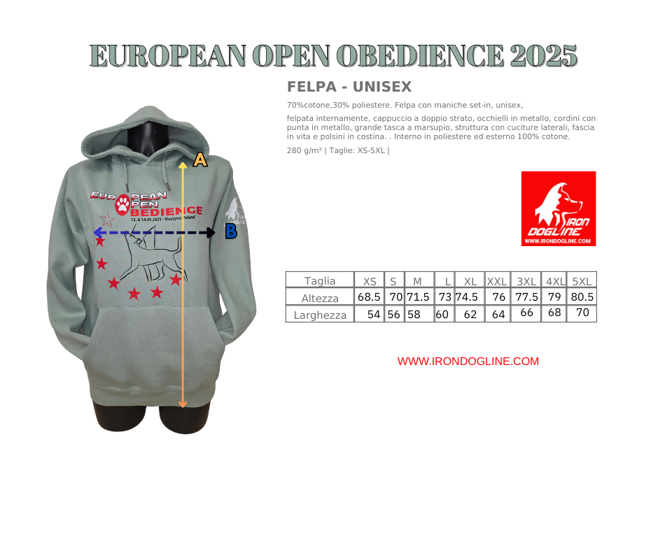 FLEECE UNISEX EUROPEAN OPEN OBEDIENCE 2025 