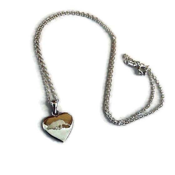 CIONDOLO CUORE BORDER COLLIE RUNNING