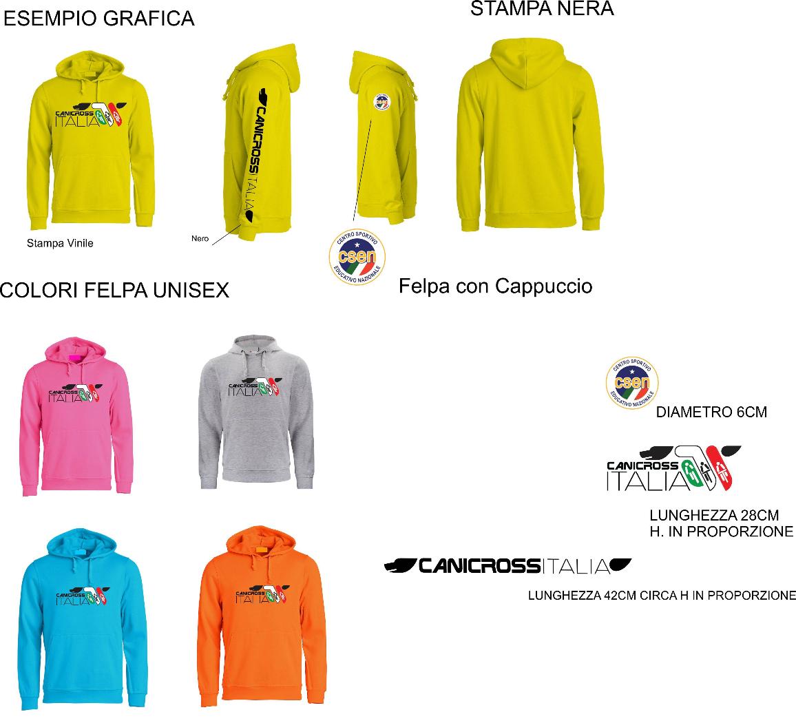 FELPA CON CAPPUCCIO CANICROSS