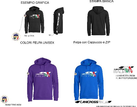 FELPA CON CAPPUCCIO CANICROSS