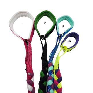 FLEECE BRAID LEASH WITH COLLAR + MOP