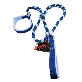 GUINZAGLIO TRECCIA PILE CON COLLARE