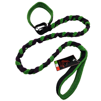 GUINZAGLIO TRECCIA PILE CON COLLARE