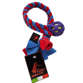 JW CRACKLE HEADS BALL + BRAIDED FLEECE
