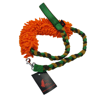 GUINZAGLIO TRECCIA IN PILE con MOP