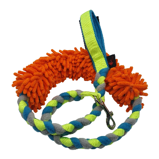 GUINZAGLIO TRECCIA IN PILE con MOP