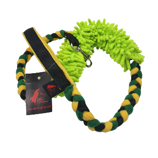 GUINZAGLIO TRECCIA IN PILE con MOP